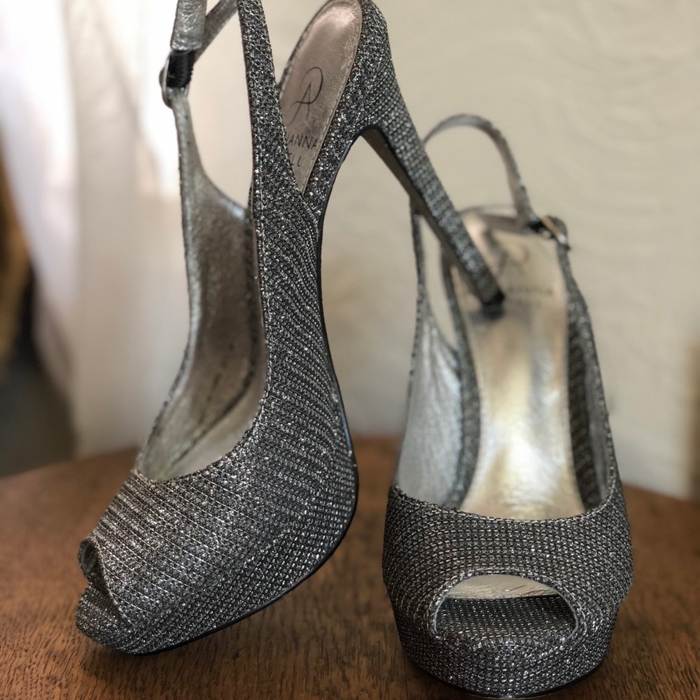Adrianna Papell - pewter platform stiletto heels